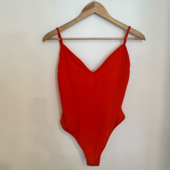 J.Crew  NWT Playa Women’s Open Back criss cross  Orange One Piece SwimSuit M - Picture 4 of 16